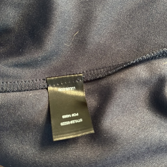 Lulus long navy cream print wrap around dress Size S - Picture 13 of 15